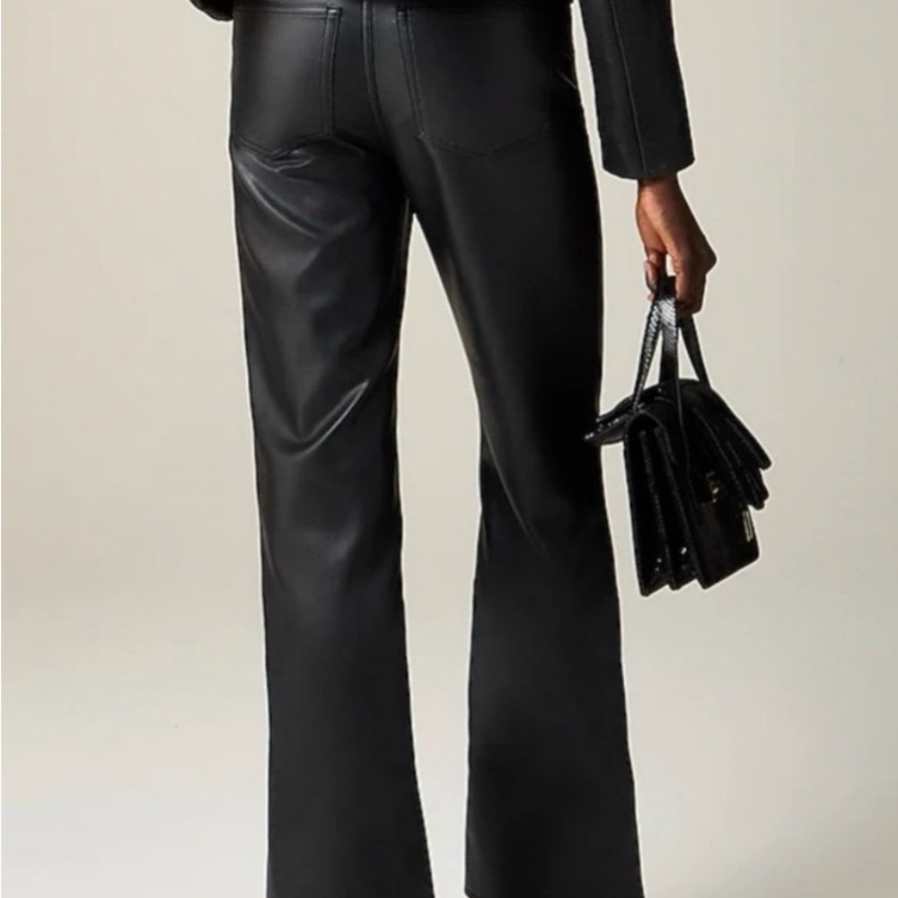 NWOT J. Crew Slim wide-leg pant in faux leather